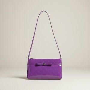 Kate Spade Purple Patent Crossbody Bag Small Bow Detail